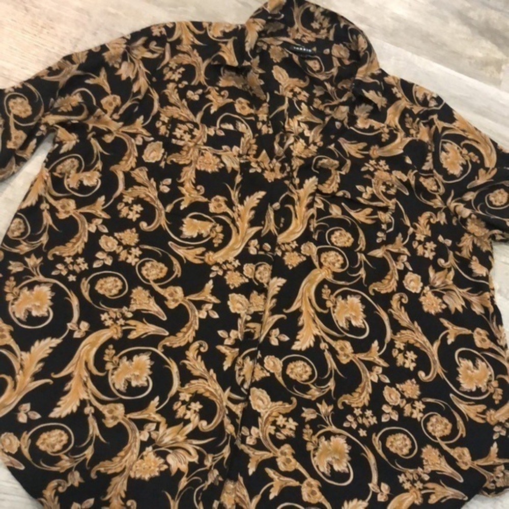 Torrid Blouse Top Georgette Button-Down Pullover … - image 4